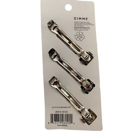 Gimme 3 Fashion Large Oval Barrettes - Picture 2 of 4